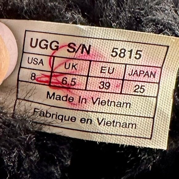 Ugg Australia Black Classic Tall Sheepskin Boots # 5815 Size 8 - Picture 6 of 10